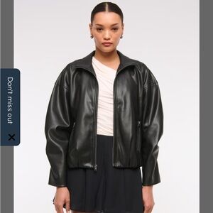 Abercrombie & Fitch Leather Bomber Jacket